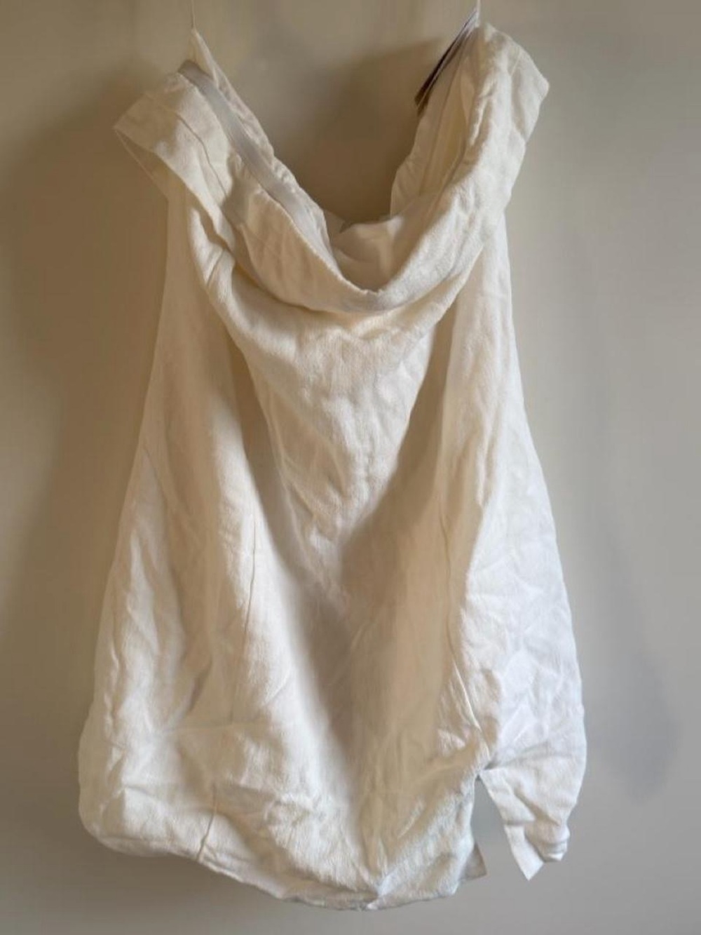 Nordstrom White Linen Strapless Dress